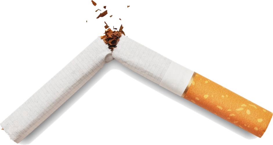 A cigarrette broken in half